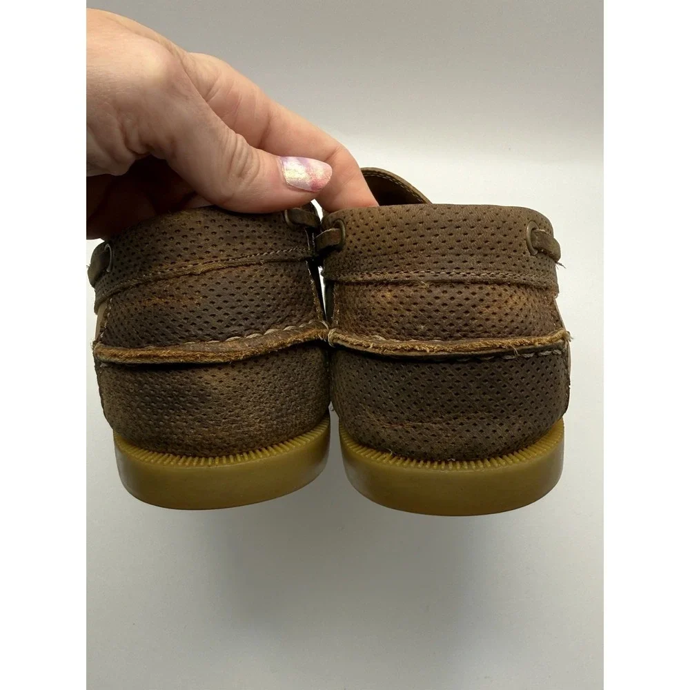 BedStu Uncle Larry Loafers Drivers Shoes 9.5 Brown Moccasins Distressed Slip On